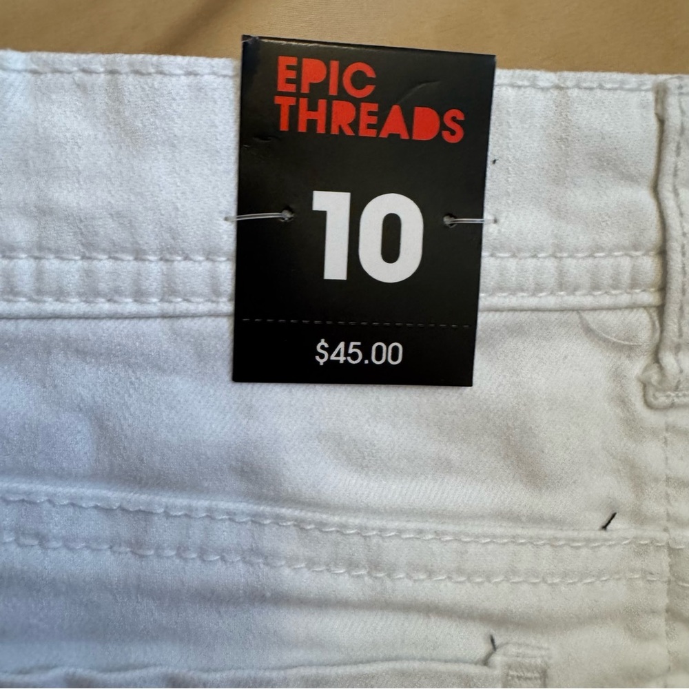Epic Threads Boys White Jeans Size 10 New With Tags - Picture 5 of 5